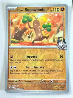Ethan’s Sudowoodo 093/182 Reverse Holo Destined Rivals Pokemon TCG Near Mint NM - Image 1