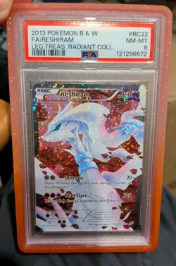 2013 POKEMON LEGENDARY TREASURES RESHIRAM #RC22 HOLO PSA 8 NEAR MINT #125149179 - Image 3