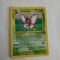 Venomoth 13/64 Jungle Holo Rare Pokemon Card LP+ - Image 1