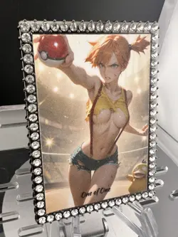 Pokemon Misty Anime Waifu Metal Diamond Gold Black Alpha Edition 1/1 VERY RARE - Image 4