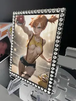 Pokemon Misty Anime Waifu Metal Diamond Gold Black Alpha Edition 1/1 VERY RARE - Image 5