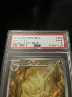 Pokemon Ninetales Illustration Rare Holo PSA 9 Obsidian Flames 199/197 - Image 2