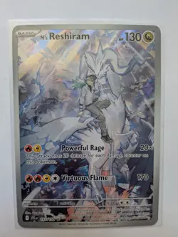 N's Reshiram 167/159 Illustration Rare Pokemon Sv09: Journey Together Holo - Image 1