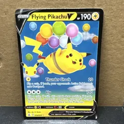 Pokemon Flying Pikachu V 006/025 Celebrations Basic 190 HP Thunder Shock & Fly - Image 1