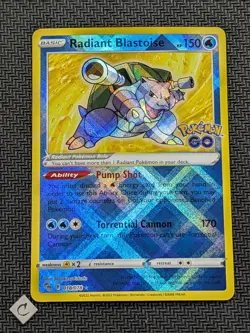 Radiant Blastoise 018/078 - Pokemon GO Holo Rare Pokemon TCG NM - Image 1