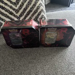 Team Rocket Tin Pokemon Tcg Factory Sealed X2 Destined Rivals Promo Persian Ex - Image 2