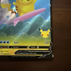Surfing Pikachu V 008/025 - Pokemon TCG Celebrations (2021) - LP- HOLO - Image 4