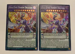 Yugioh - Odd-Eyes Venom Dragon BLLR-EN006 1st Edition SECRET NM X2 - Image 1