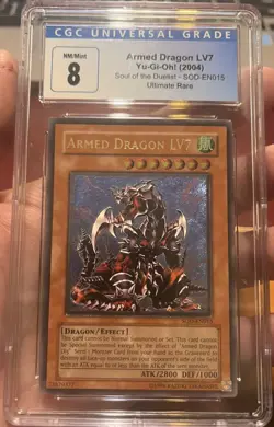 Yu-Gi-Oh! Armed Dragon LV7 Ultimate Rare SOD-EN015 CGC 8 - Image 1