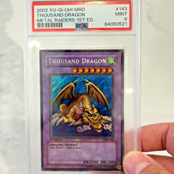 Yu-Gi-Oh! "Thousand Dragon" 1st Edition MRD-143 MINT PSA 9 (POP 128) Secret Rare - Image 2