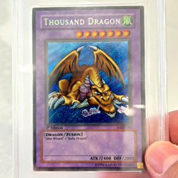 Yu-Gi-Oh! "Thousand Dragon" 1st Edition MRD-143 MINT PSA 9 (POP 128) Secret Rare - Image 3