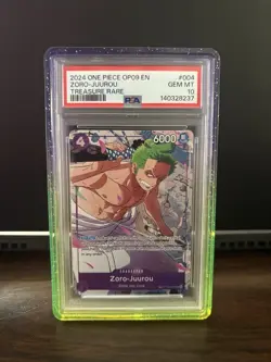 PSA 10 One Piece Zoro-Juurou Treasure Rare OP09 TR Emperors ST18-004 PSA 10 - Image 1