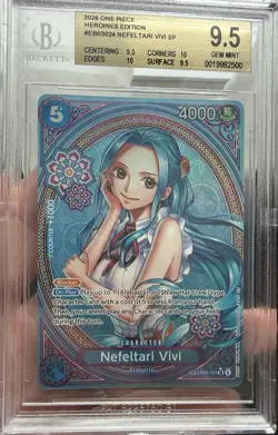 Bandai One Piece CCG Nefeltari Vivi EB03-024 SP Heroines Edition BGS 9.5 - Image 1