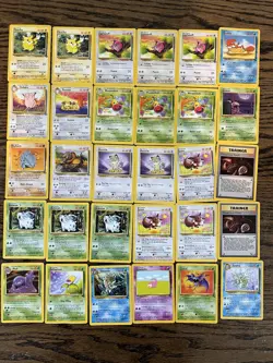 Pokemon Jungle & Fossil Set Lot 30 Cards Wizards Pikachu Clefable - Image 1