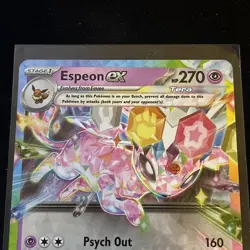 Espeon EX Prismatic Evolutions Holo Double Rare Card 034/131 Near Mint Condition - Image 2