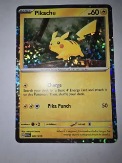 Rare! 2025 Pokemon PIKACHU 2/15 HOLO FOIL McDonalds Dragon Discovery Card - Image 1