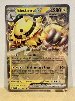 Pokemon TCG Electivire EX Double Rare Card 069/182 Destined Rivals Series - Image 1