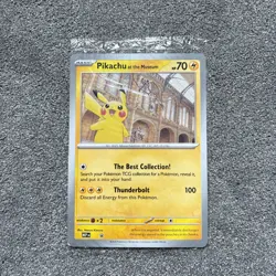 Pikachu At The Museum Promo Pokemon Card TCG Sealed New Black Star - Image 1