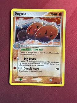 DUGTRIO 5/100 EX Crystal Guardians HOLO RARE Pokemon TCG card NM+ CLEAN! - Image 1