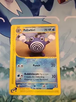 POKEMON EXPEDITION BASE SET E-READER POLIWHIRL CARD 89/165 NM - Image 1