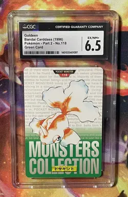 1996 Pokemon Bandai Carddass Green Card Part 2 #118 Goldeen CGC 6.5 EX-NM+ - Image 1