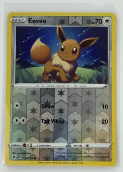Pokemon Eevee 130/185 Sword & Shield Reverse Holo Basic English Card Stock - Image 1