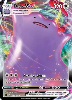 Ditto VMAX - 051/072 - Pokemon Shining Fates Sword & Shield Ultra Rare Card NM - Image 1