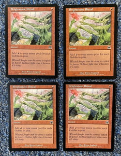 2002 MTG "Brightstone Ritual X4" Playset !!LIGHTLY PLAYED!! Onslaught #191/350 - Image 1