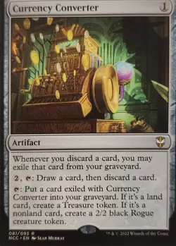 Currency Converter NM Commander: Streets of New Capenna Double Sleeved+Tracking - Image 1