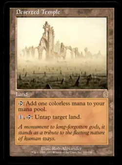Deserted Temple LP Light Play Odyssey MTG [7033] - Image 1