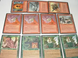MTG 11 HOMELANDS hungry mist minotaur red green magic card lot MP - Image 3