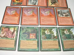 MTG 11 HOMELANDS hungry mist minotaur red green magic card lot MP - Image 4