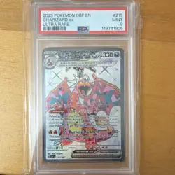 Pokemon Charizard ex Ultra Rare Holo SV03 Obsidian Flames 215/197 PSA 9 - Image 1