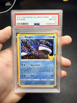 PSA 8 Kyogre 003/025 Celebrations Holo 25th Anniversary Pokemon - Image 1