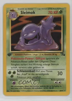 Muk German 1st Ed. Pokemon Fossil #28 1999 - Image 1