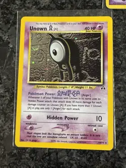 Lot of 3 Unown Neo Discovery Pokemon Card TCG - Image 2