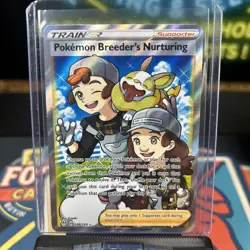 Pokemon Breeder's Nurturing - 188/189 Full Art Rare Card - Darkness Ablaze NM - Image 3