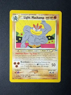 EX/LP Light Machamp 25/105 Neo Destiny Non Holo Rare Pokemon Card - Image 2
