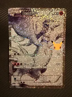 Pokemon Reshiram 113/114 Celebrations Classic Collection Full Art Holo Outrage - Image 2