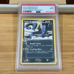 2004 Pokemon Ex Team Rocket Returns 32 Dark Dragonair PSA 9 Mint - Image 1