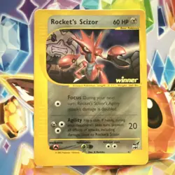 Pokemon Rocket's Scizor #4 [Winner] Best of Game Holo Promo 60 HP 2002 TCG - Image 1