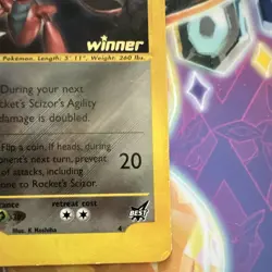 Pokemon Rocket's Scizor #4 [Winner] Best of Game Holo Promo 60 HP 2002 TCG - Image 5