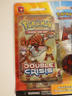 Pokemon Double Crisis Blister Pack 4 Packs Team Magma Pin and Coin Sealed - Image 3