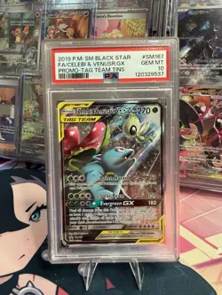 POKEMON CELEBI AND VENUSAIR GX SUN AND MOON BLACK STAR PROMO #167 PSA 10 GEM MT - Image 1