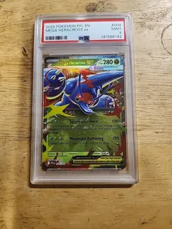 2025 POKEMON PFL EN-PHANTASMAL FLAMES #004 MEGA HERACROSS EX PSA 9 - Image 1