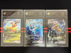 RPA10 Pokemon TCG S-Chinese Jolteon Flareon Vaporeon Vmax CSHC-003 006 009 HOLO - Image 1