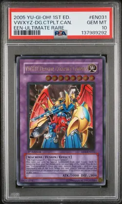 Yugioh VWXYZ-Dragon Catapult Cannon EEN-EN031 1st Edition Ultimate Rare PSA 10 - Image 1
