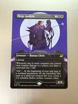 Elegy Acolyte - 293 - MTG: Edge of Eternities - Borderless Triumphant - Rare - Image 1