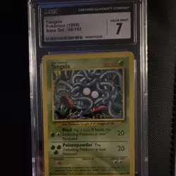 Pokemon TCG Tangela 66/102 Base Set Common Regular CGC 7 English (1999) - Image 1