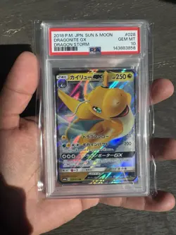 2018 Pokemon Japanese DRAGONITE GX #028/053 PSA 10 GEM MINT Dragon Storm RR Holo - Image 3